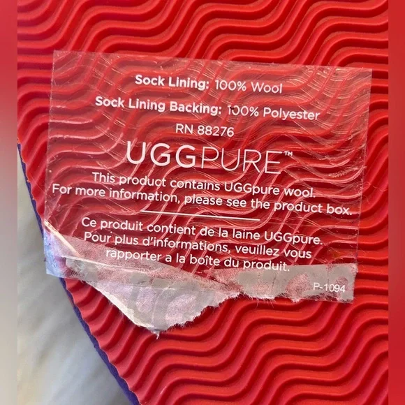 UGG Purple and Red Heart Slippers - Picture 7 of 8